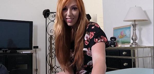  Sexy Redhead Stepmom Knows Hot To Convince Son To Be Nice